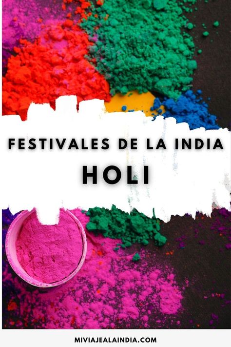 Colores en polvo para celebrar el festival del Holi en la India Festival, India, Color