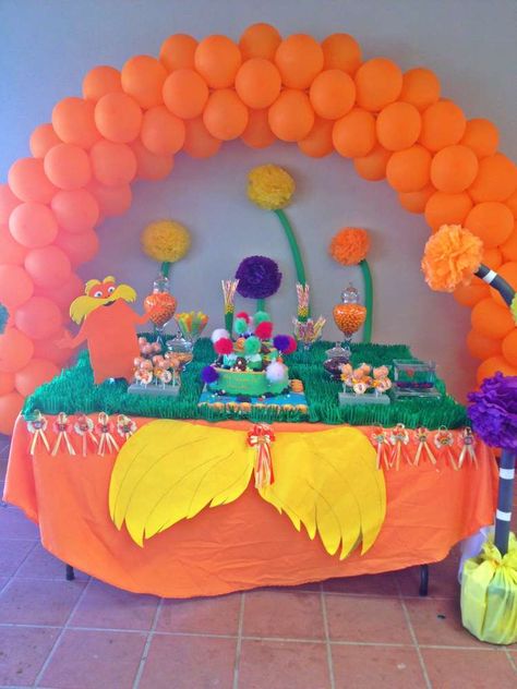 Lorax Birthday Party Ideas, Lorax Decoration Ideas, Lorax Party Decorations, Lorax Trunk Or Treat, Lorax Baby Shower Ideas, Lorax Party Ideas, Lorax Birthday Party Decorations, Lorax Themed Birthday Party, The Lorax Birthday Party Ideas