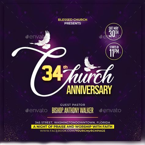 Church Anniversary Flyer/Poster Church Anniversary Poster, Golden Balloons, Anniversary Poster, Anniversary Design, Church Anniversary, Poster Graphics, Church Poster Design, Church Poster, Flyer Poster