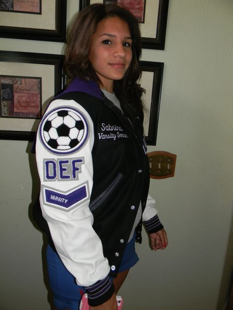 Each letterman jacket is custom made - make your jacket YOU-nique! High School Letterman Jacket, Letterman Jacket Ideas, Jacket Ideas, Varsity Letterman Jackets, Letterman Jackets, Long Coat Women, Letterman Jacket, Coat Women, Baseball Jacket