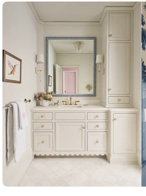 Rita Konig Bathroom, Feminine Bathroom, Girls Bathroom Ideas, Jack N Jill Bathroom Ideas, Kids Bathroom Design, Spa Like Bathrooms, Girly Bathroom, Moore House, Girl Bathrooms