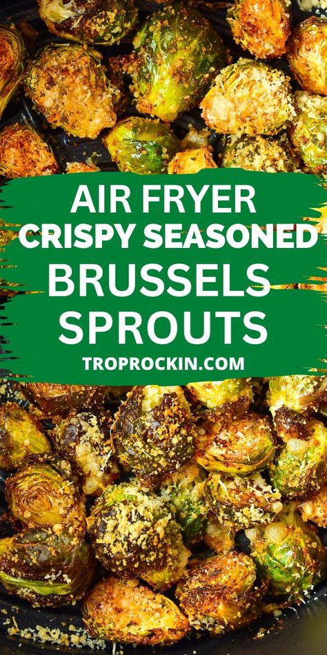 Brussel Sprouts Parmesan, Parmesan Brussel Sprouts, Air Fryer Brussel Sprouts, Air Fryer Brussels Sprouts, Fried Brussel Sprouts, Air Fryer Oven Recipes, Air Fry Recipes, Sprout Recipes, Brussels Sprouts Recipe