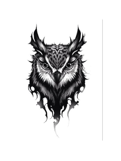 Owl Head Tattoo, Owl Tattoo Sketch, Chest Neck Tattoo, Hand Tattoo Designs, Best Neck Tattoos, Owl Head, Mens Shoulder Tattoo, Female Drawing, Neck Tattoos