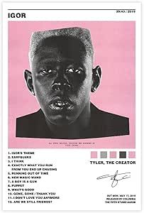 YL-FYLLK Tyler Poster Igor The Creator Music Album Rapper Canvas Poster 12x18inch Unframed Album Covers Tyler The Creator, Igor Album Cover, Igor Poster, Tyler Poster, Tyler The Creator Poster, Tyler The Creator, Posters Prints, Limited Edition, The Creator