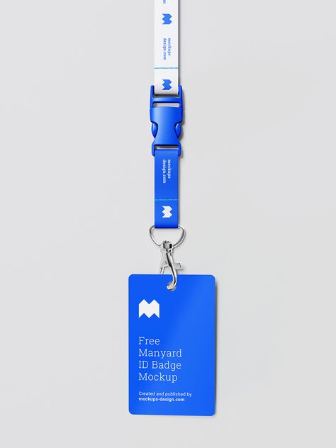 Free lanyard ID badge mockup - Mockups Design | Free Premium Mockups Badge Mockup, Identity Card Design, Employee Id Card, Employees Card, Vi Design, Id Design, 카드 디자인, Lanyard Keychain, Card Mockup