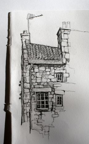 Urban Sketching for Beginners Sketch Of Building, Pinterest Drawings, Dean Village Edinburgh, Building Sketch, Arte 8 Bits, Building Drawing, Drawing Faces, Architecture Drawing Art, Pen Sketch