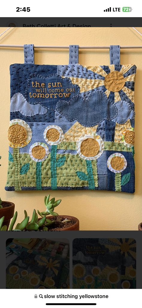 Fabric Patchwork Art, Slow Stitching Ideas Hand Embroidery, Scrap Embroidery, Slow Embroidery, Scraps Sewing, Arts Project, Cool Embroidery, Boro Stitching, Art Quilting