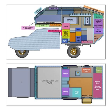 Designing and Building a Custom Aluminum Truck Camper Using Onshape Best Truck Camper, Camper Truck, Pickup Camper, Expedition Trailer, Camper Van Life, Truck Bed Camper, Rc Vehicles, Aluminum Trailer, Build A Camper