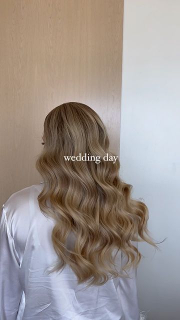 Brides With Hair Down, Veil Hair Down Wedding, Wedding Hair Down Volume, Wedding Hair Soft Curls, Long Blonde Wedding Hair, Wedding Hair Blowout, Hair Down For Wedding, Hair Down Veil, Bridal Blowout Hair