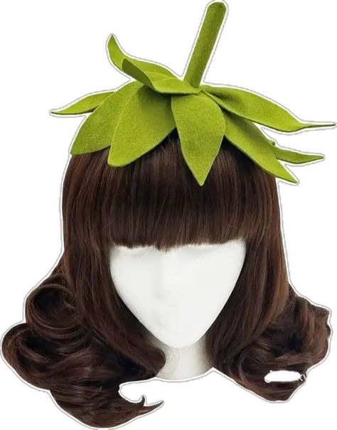 Mini Hats, Strawberry Topping, Poses References, Hair Reference, Character Outfits, Hair Designs, Costume Design, Koi, Green Leaves