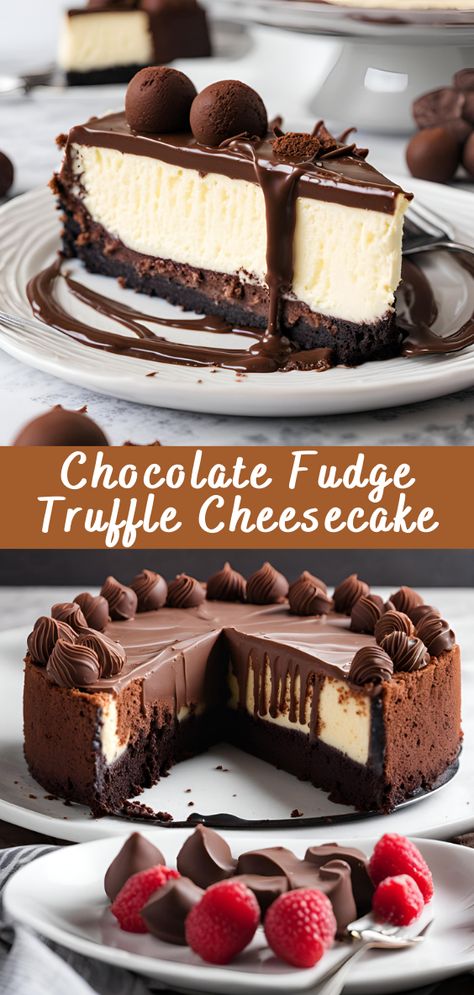 Truffle Cheesecake, Quick And Easy Desserts, Homemade Cheesecake, Easy Cheesecake Recipes, Chocolate Truffle, Easy Cheesecake, Cheesecake Desserts, Creamy Cheesecake, Yummy Sweets