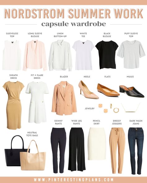 Nordstrom Summer Capsule Wardrobe for Work 2021 | Pinteresting Plans Fashion Blog Summer Work Capsule Wardrobe, Summer Work Capsule, Office Capsule Wardrobe, Capsule Wardrobe For Work, Summer Work Wardrobe, Workwear Capsule Wardrobe, Wardrobe For Women, Work Capsule Wardrobe, Workwear Capsule