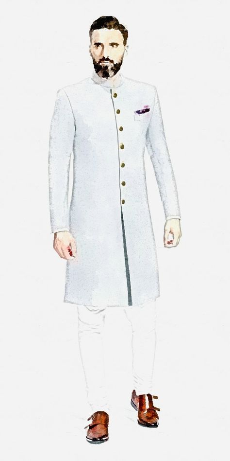 Mens Kurta Illustration Sketch, Mens Fashion Illustration Indian, Mens Fashion Illustration Sketches, Men Croquis, Groom Illustration, Attire Guide, Men's Fashion Illustration, Men Sketch, Fashion Sketches Men