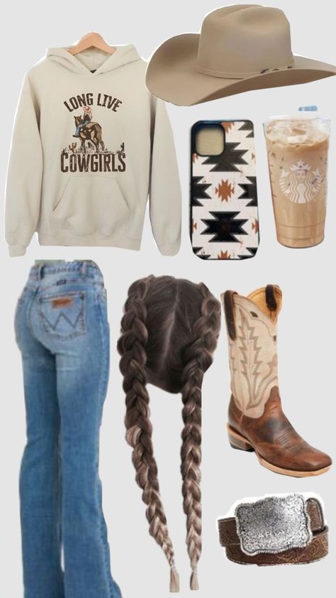 Cute Country Outfits For Winter, Country Girl Fall Outfits, Contry Asthetic Outfits, Farm Fashion Women, Cowgirl Braids, Cowgirl Western Outfits, Winter Outfits Western, Cute Cowgirl Aesthetic, Cute Western Outfits Women