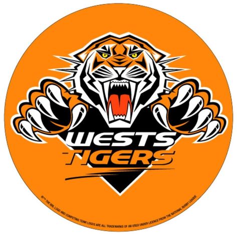 West Tigers, Car School, National Rugby League, Cow Nursery, Tiger Birthday, Wests Tigers, Tiger Poster, Banner Size, Banner Sizes