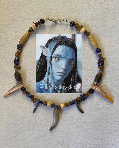 Avatar The Way Of Water Bracelet, Avatar The Way Of Water Jewelry, Avatar Necklace Pandora, Avatar Diy Crafts, Wooden Beaded Necklace, Avatar Inspired Jewelry, Avatar Bracelet, Avatar Necklace, Avatar Jewelry