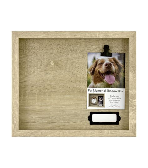 MCS 13"x12" Pet Memorial Shadow Box | JOANN Dog Shadow Box Pet Memorials, Shadowbox Display, Frames For Pictures, Dog Shadow Box, Keepsake Ideas, Pet Tips, Poster Frames, Pet Keepsake, Display Cases