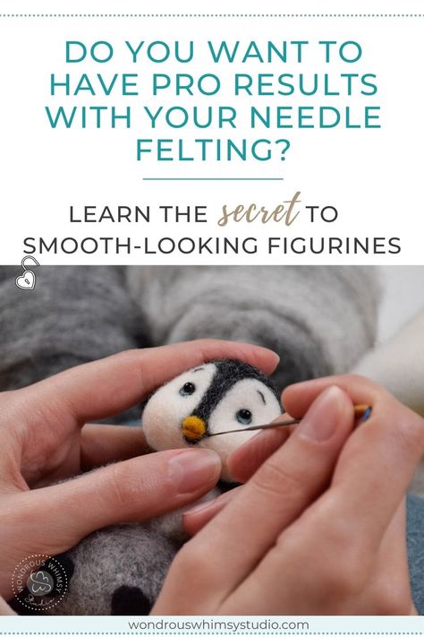 Have you ever looked at the work of long-time needle felters wondering how they made they wool figurines look so smooth and neat? My best advice to beginner needle felters will help you get the same result! Needle Felting Diy Tutorials, Wool Crafts Diy, Needle Felting Tutorial, Needle Felting Diy, Wool Felt Projects, Needle Felted Christmas, Felted Wool Crafts, Wool Needle Felting, Wool Animals