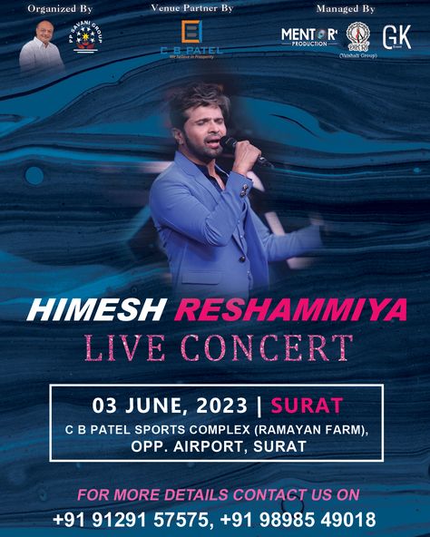 Live Event Poster, Music Concert Poster Design, Idol Poster, Music Concert Poster, Himesh Reshammiya, Concert Poster Design, Indian Idol, Music Concert Posters, Fun Music