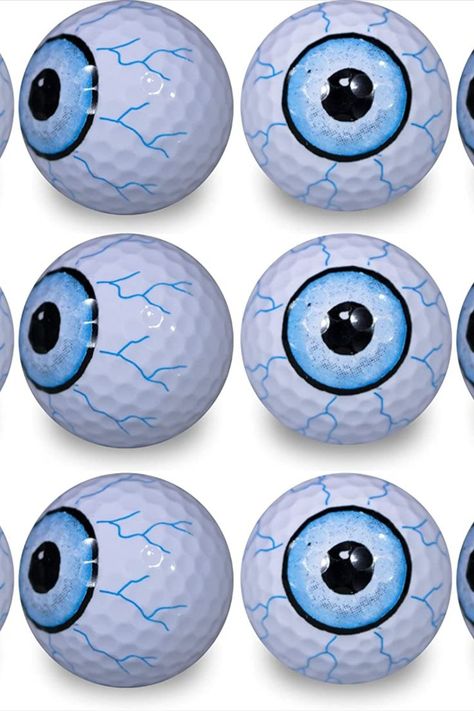 Golf Club Art, Golf Ball Crafts, Golf Diy, Ball Decorations, Blue Eye, Golf Balls, Garden Crafts, Golfers, Ball Ornaments