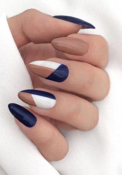 Navy Nails, Navy Blue Nails, Simple Gel Nails, Elegant Nails, Fancy Nails, Chic Nails, Short Acrylic Nails, Best Acrylic Nails, Semi Permanent