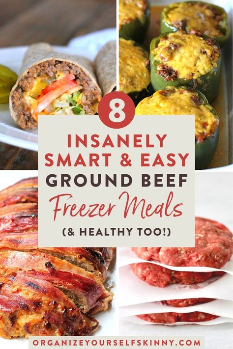 Hamburger Meat Freezer Meals, Ground Beef Recipes To Freeze, Ground Beef Freezer Recipes, Freezer Friendly Ground Beef Recipes, Make Ahead Beef Meals, Ground Meat Freezer Meals, Hamburger Meat Recipes To Freeze, Freezer Meals With Ground Beef, Ground Chicken Freezer Meal