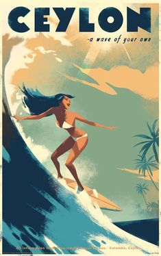 Mads Berg, Ocean Air Salty Hair, Vintage Surfing, Surf Vintage, Female Surfers, 동화 삽화, Surf Poster, Tourism Poster, Ocean Air