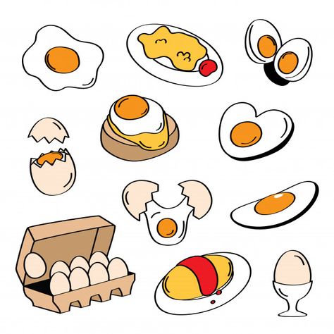 Hand drawing styles egg menu Premium Vec... | Premium Vector #Freepik #vector #food #menu #heart #hand How To Draw Egg, Egg Drawing Art, Hand Drawing Styles, Egg Doodle, Eggs Drawing, Foods Drawing, Egg Drawing, Food Doodles, 귀여운 음식 그림