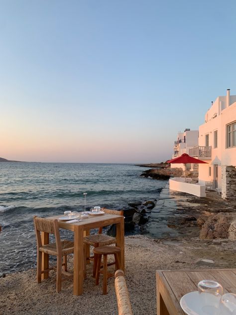 #greece #greekislands #aesthetic Malta Greece, Greek Summer Aesthetic, Mamma Mia Aesthetic, Dinner Picnic, Amalfi Beach, Mia Aesthetic, Vacation Europe, Mediterranean Aesthetic, Paros Greece