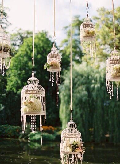 whimsical wedding theme pt 4 Whimsical Wedding Decorations, Rustic Wedding Decorations, Grand Vase, Birdcages, Gatsby Wedding, Shabby Chic Wedding, Bird Cages, Whimsical Wedding, The Ceiling