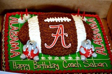 Men Birthday Cake Ideas, Alabama Football Party, Alabama Birthday Cakes, Auburn Cake, Alabama Cake, Alabama Cakes, Happy Birthday Coach, Holiday Recipies, Football Birthday Cake