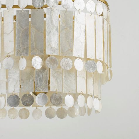 Megan Molten, Sophisticated Coastal, Capiz Chandelier, Capiz Shell Chandelier, Shell Light, Shell Chandelier, House Redo, North Hills, Large Chandelier