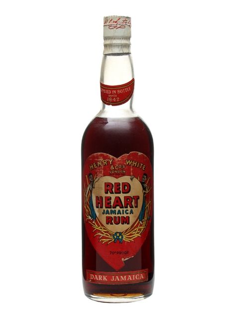 Rum Brands, Drink Recipies, Rum Bottle, Cocktail Ingredients, Cigars And Whiskey, The 1950s, Hot Sauce Bottles, Cigars, Red Heart