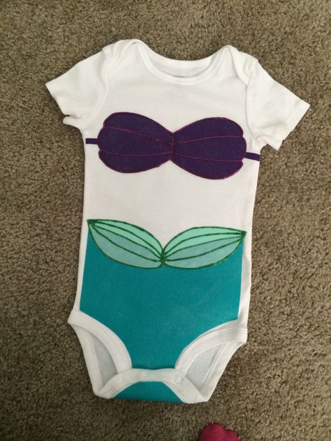 The Little Mermaid Ariel Onesie--my child WILL wear this. Baby Mermaid, Ariel The Little Mermaid, Baby Time, Everything Baby, Baby Disney, Baby Fever, Future Kids, Future Baby, The Little Mermaid