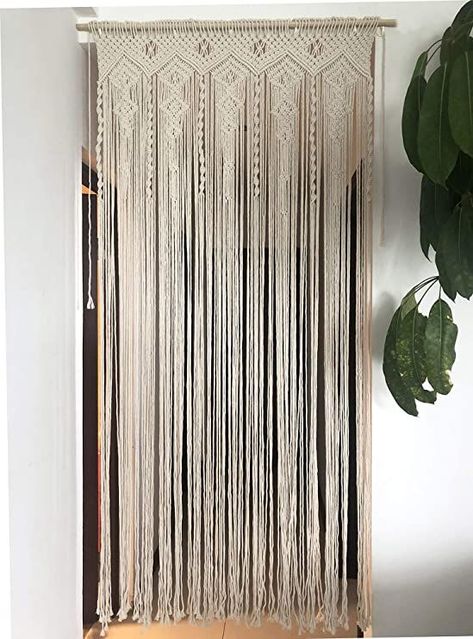 AD: Macrame Doorway Curtains/Bohemian Room Divider/Handmade Door String Curtain for Bedroom Kitchen/Birthday, Party,Wedding Backdrop, 35.4" W x 78.7" H Woven cotton rope, 100% Handmade boho decor Kids Artwork Wall, Macrame Decor Ideas, Bedroom Macrame, Curtains Bohemian, Macrame Curtains, Macrame Door Curtain, Cottagecore Kitchen, Displaying Kids Artwork, Doorway Decor