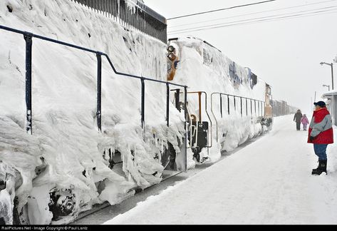 RailPictures.Net Photo: ON 1801 Ontario Northland EMD GP38-2 at Moosonee, Ontario, Canada by Paul Lantz Polar Bear Express, Meanwhile In Canada, Out Of Service, I Am Canadian, Train Railway, Heavy Snow, Eastern Canada, Canada Eh, Railroad Photos