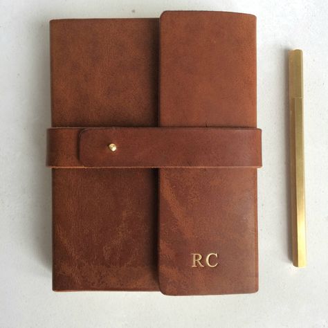 Leather Notebook Cover Design, Bday Vibes, Handmade Leather Notebook, Small Leather Journal, Leather Bound Notebook, Creative Notebooks, A5 Leather Notebook Cover, Personalized Leather Notebook, Leather Book Covers