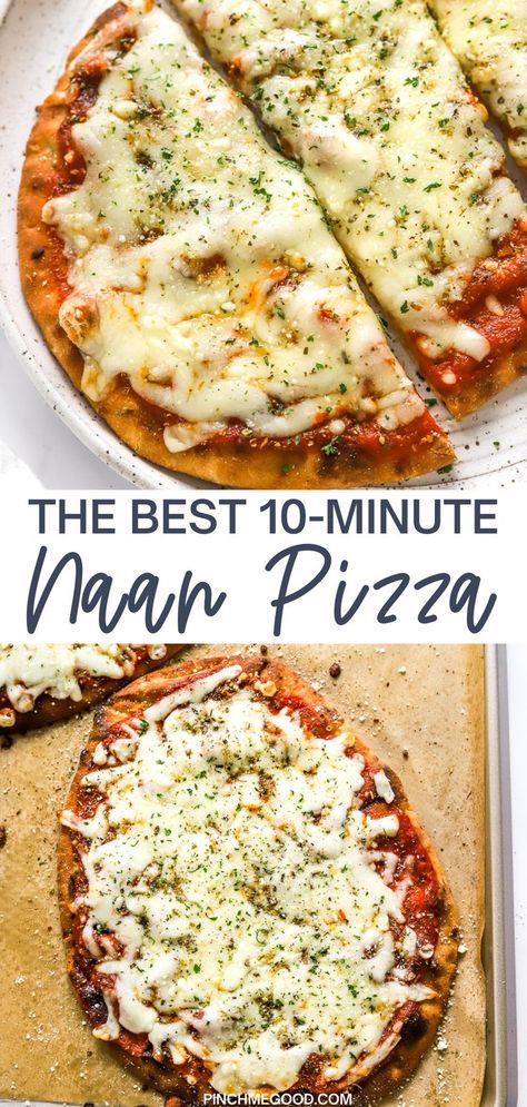 Naan Bread Pizza Recipe, Naan Pizzas, Naan Bread Pizza, Naan Pizza Recipes, Homemade Naan, Naan Flatbread, Homemade Naan Bread, Recipes With Naan Bread, Naan Pizza