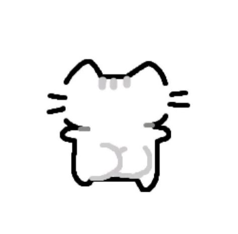 Basiilleaf Cat Drawing, Simple Cat Drawing, Cute Easy Doodles, Goofy Drawing, Cat Doodle, Animal Doodles, Kitty Drawing, Little Doodles, Cat Icon