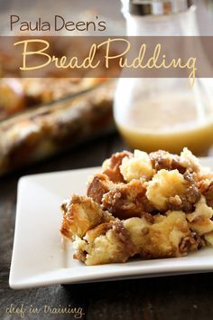 Paula Deen Bread Pudding, Raspberry Bread, Puding Roti, Paula Deen Recipes, Bread Pudding Recipe, Jell O, Paula Deen, Köstliche Desserts, Pudding Recipe