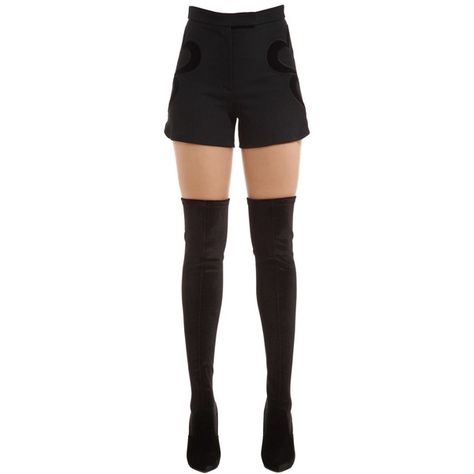 Elie Saab Women Crepe Shorts W/ Velvet Hearts ($1,175) ❤ liked on Polyvore featuring shorts, black, zipper shorts, zip shorts, velvet shorts, embroidered shorts and elie saab Velvet Hearts, Shorts Doll, Blackpink Outfit, Ready Outfits, Safety Shorts, Velvet Heart, Velvet Shorts, Zipper Shorts, Embroidered Shorts