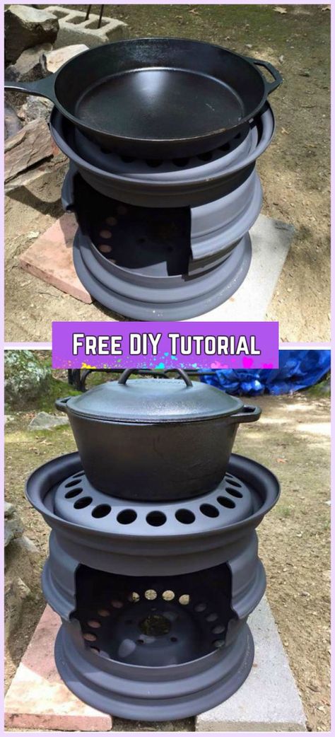 DIY Car Wheel Rim BBQ Grill Tutorial-Video Rim Fire Pit, Diy Wood Stove, Car Wheels Diy, Diy Bbq, Wheel Decor, Car Wheels Rims, Bbq Pit, Diy Fire Pit, Bbq Grills