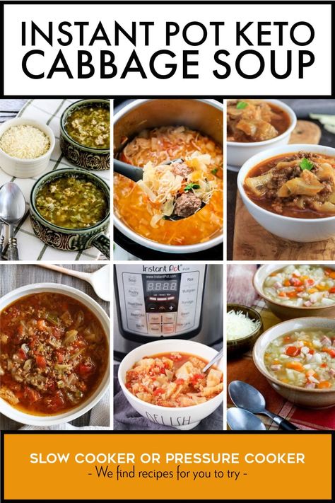 Cabbage is such a versatile low-carb vegetable, and this post has so many options for delicious Instant Pot Keto Cabbage Soup. And some of these cabbage soup recipes have options for the slow cooker! [featured on Slow Cooker or Pressure Cooker] #KetoCabbageSoup #KetoSoup #InstantPotCabbageSoup #InstantPotSoup #Keto width= Cabbage Soup Slow Cooker, Keto Cabbage Soup, Ham And Cabbage Soup, Cabbage Steaks Recipe, Recipes Cabbage, Keto Cabbage, Crockpot Chicken Dinners, Gluten Free Soup Recipes Glutenfree, Cabbage Roll Soup