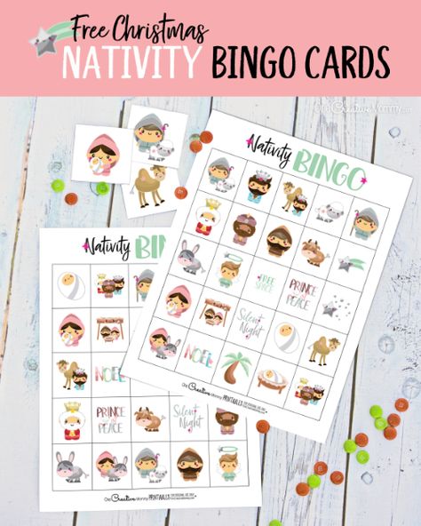 Christian Christmas Party Ideas For Kids, Christmas Activities For Sunday School, Christmas Games For Kids Christian, Nativity Games For Kids, Christmas Bingo Printable Free, Nativity Activities For Kids, Sunday School Christmas Party, Christmas Bingo For Kids, Free Christmas Bingo