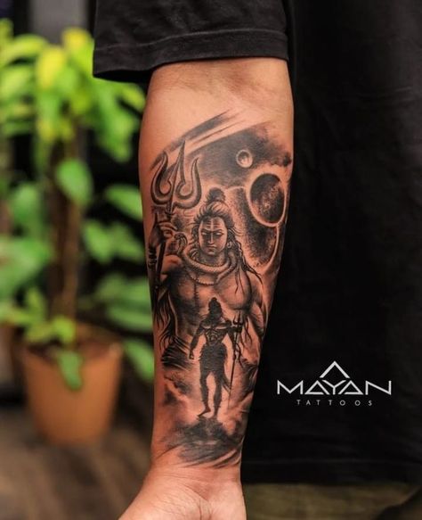 Arm Cover Up Tattoos, Cover Up Tattoos For Men, Wing Tattoo Men, Hanuman Tattoo, Mahadev Tattoo, Vast Landscape, Mantra Tattoo, Forearm Band Tattoos, Om Mantra