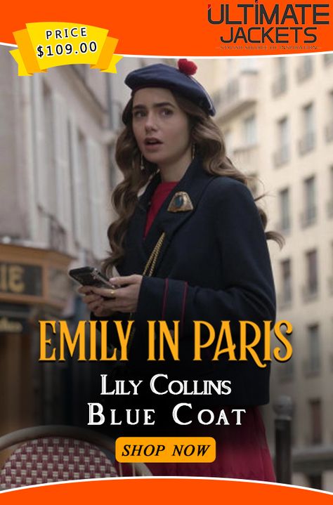 Emily Cooper Tv-Series Emily In Paris Lily Collins Blue Blazer Coat. #TvSeries #EmilyInParis #LilyCollins #EmilyCooper #Blue #Blazer #Coat #NewArrival #Style #Fashion #Trending #DiscountOffer #WednesdayMorning #OnlineShopping #WomensWear #WomensFashion #Clothing #Outfit #OrderNow Emily In Paris Lily Collins, Emily Cooper, Stylish Blazer, Blue Coat, Emily In Paris, Blue Coats, Lily Collins, Blazer Coat, Tv Series