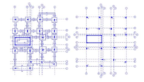 Foundation And Column Layout Plan With Centre Line DWG File Column Detail, House Columns, Site Plan Design, Column Structure, Deep Foundation, Architectural Columns, Building Foundation, Layout Plan, Drawing Block