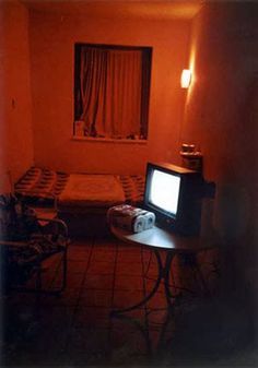 Jean-Christian Bourcart Liminal Apartment, Red Hotel Room, Indrid Cold, Cafe Lighting, Motel Room, Bg Design, Television Set, Hotel Home, Old Shirts