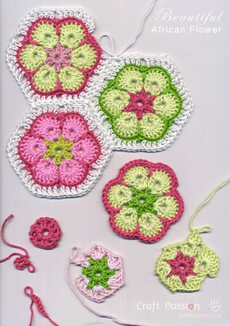 crochet african flower pattern 1200 Motifs Granny Square, Crochet African Flowers, Confection Au Crochet, African Flowers, Crochet Hexagon, Crochet Afghans, Granny Squares Pattern, Crochet Diy, Crochet Motifs