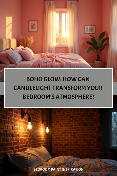 Bohemian bedroom with terra cotta walls lit by candles and salt lamp Terra Cotta Walls, Contemporary Dining Room Decor, Laundry Room Colors, Paint Inspiration, Perfect Paint Color, Diy Furniture Bedroom, Salt Lamps, Chic Spaces, Tiny Spaces